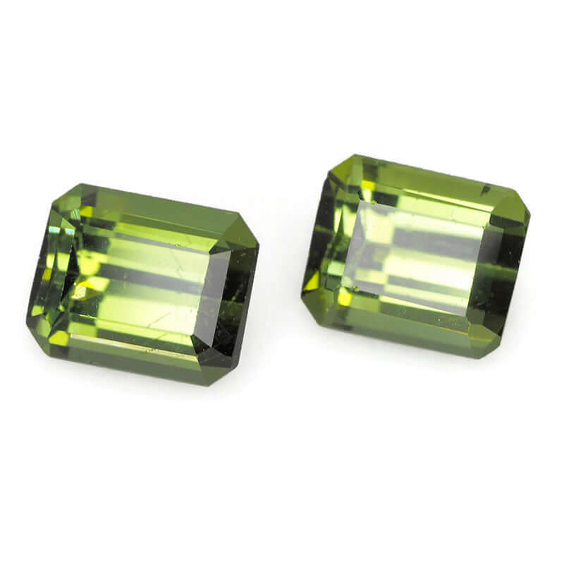 Green Tourmaline Octagon 7x6mm-Tourmaline-Planet Gemstones
