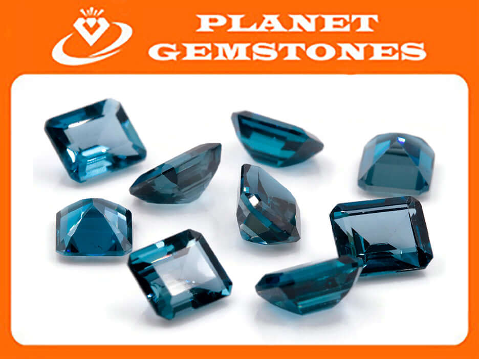 Natural Blue Topaz Gemstone Genuine Blue Topaz Faceted November Birthstone Blue Topaz London Blue Topaz Emerald 11x9mm 5.31cts SKU:114655-Blue Topaz-Planet Gemstones