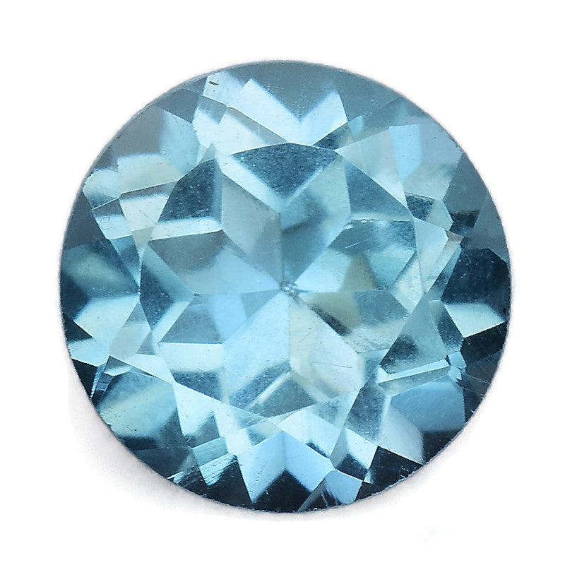 Topaz Round 7mm-Blue Topaz-Planet Gemstones
