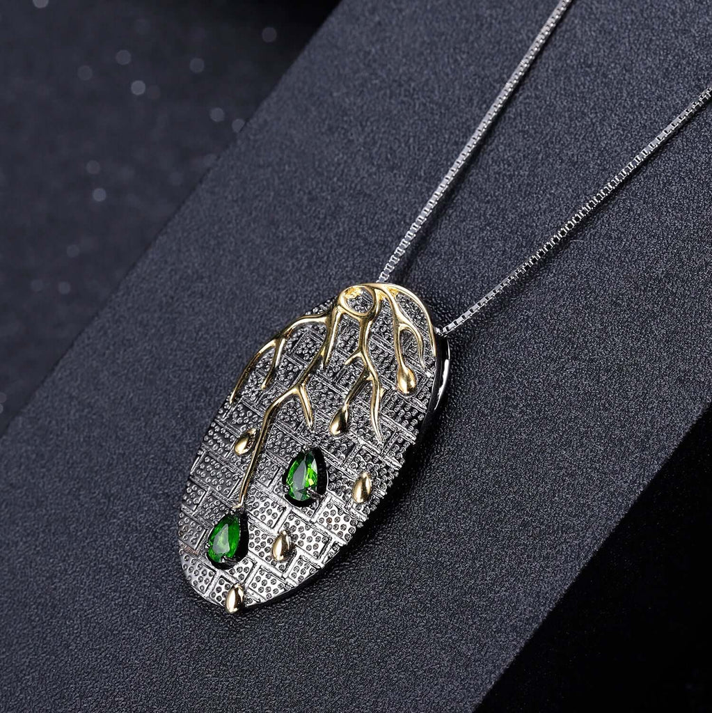 Dainty Necklace Aesthetic Plant Pendant Necklace 925 Sterling Silver Necklace Tree Statement Pendant Necklace For Women-necklace-Planet Gemstones