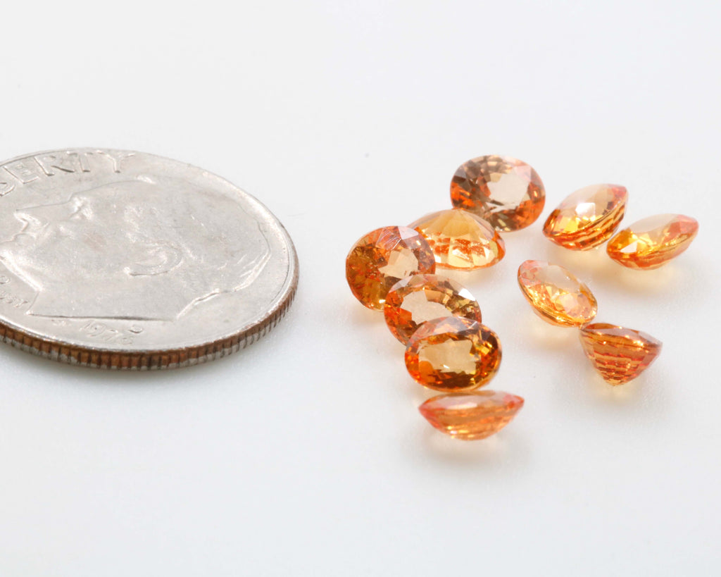 Natural Spessartine Garnet Loose Orange Garnet Round Natural Orange Mandarin Garnet Spessartine Garnet Round 4.5mm Garnet Loose Garnet SKU 115677-Garnet-Planet Gemstones