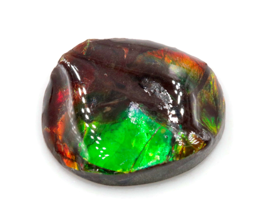 Natural Ammolite Gemstone | Cabochon Ammolite Loose Stone | Canadian Ammolite Gem | Genuine Ammolite Fancy shape 4.64CT-Ammolite-Planet Gemstones