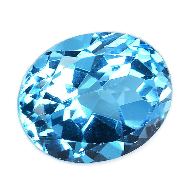 Natural Blue Topaz Gemstone Genuine Blue Topaz Faceted November Birthstone Blue Topaz Swiss Blue Topaz 10x8mm 3.27cts SKU:114455-Blue Topaz-Planet Gemstones