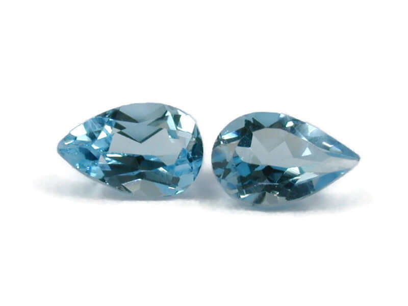 Natural Blue Topaz Gemstone Genuine Blue Topaz Faceted November Birthstone Blue Topaz Sky Blue Topaz Pear 8x5 mm 2.19ct SKU:114605-Blue Topaz-Planet Gemstones