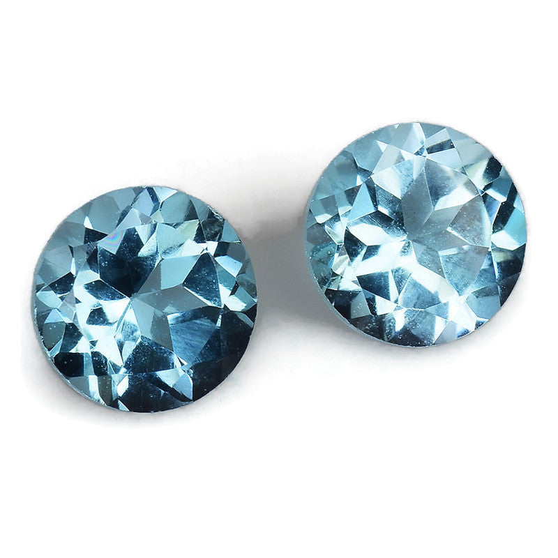 Topaz Round 6mm-Blue Topaz-Planet Gemstones