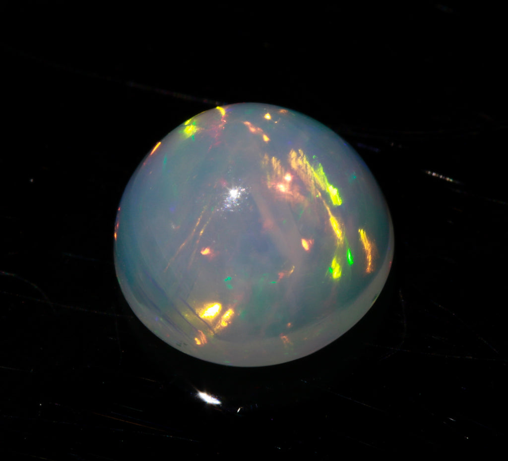 Natural Opal Ethiopian opal gemstones opal cabochon fire opal faceted opal rainbow opal white opal Round 6mm 7mm 8mm 9mm 10mm SKU:114574-opal-Planet Gemstones