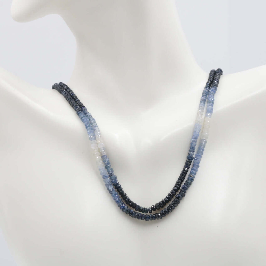 Natural Sapphire Shaded gemstone Necklace 16-22 Inches Adjustable Jewelry Sapphire Stone Sapphire Necklace Sapphire Beads SKU: 6142598 Active-Sapphire-Planet Gemstones