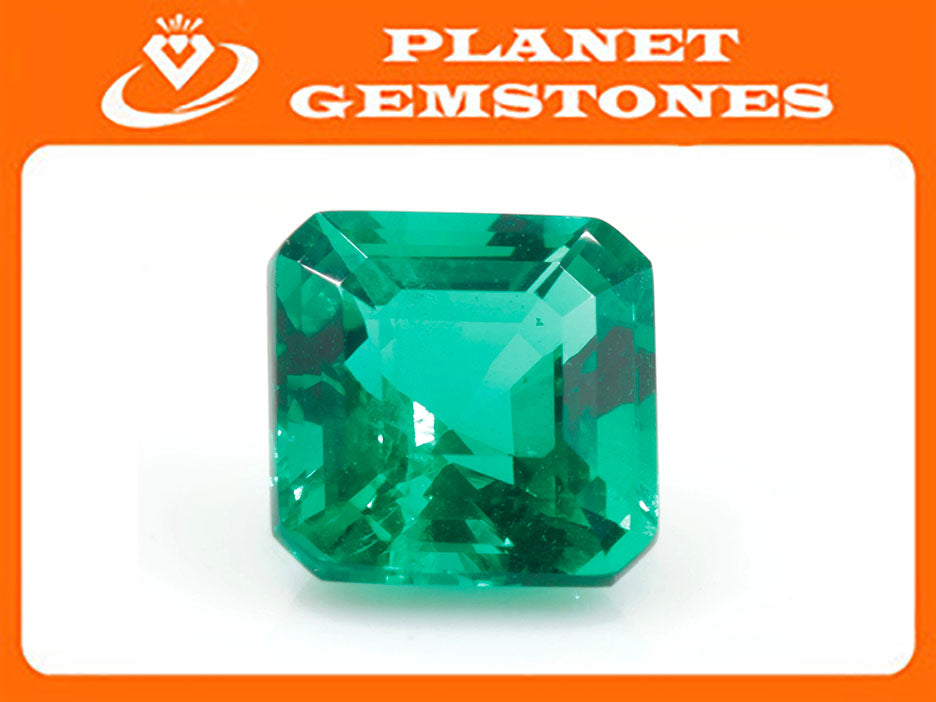 Natural Emerald Colombian Emerald May Birthstone Genuine Emerald Emerald Gemstone Emerald Green Emerald Asscher cut 6mm 1.08ct SKU:114540-Emerald-Planet Gemstones