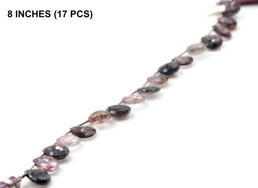 Purple Rutile Quartz, fancy shape 4-8 Inches,Superb Quality Beautiful Item Multi Colored Rutile Loose Beads SKU:108584,108585-QUARTZ-Planet Gemstones
