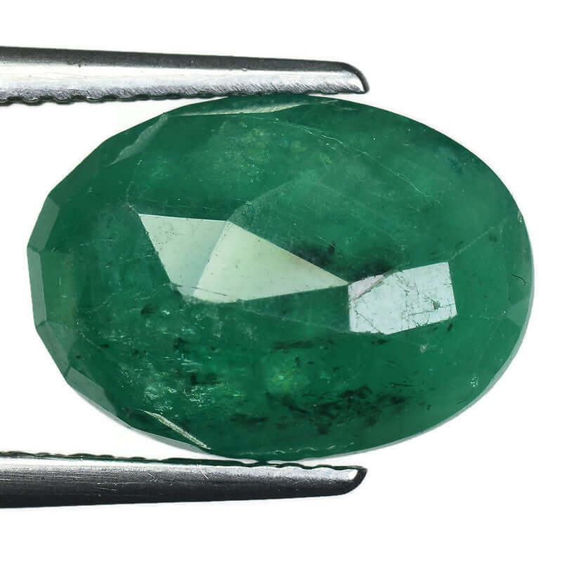 Created Emerald Colombian Emerald May Birthstone Genuine Emerald Emerald Gemstone Emerald Green oval 13.2x9.5 mm 5.38ct SKU:104215-Emerald-Planet Gemstones