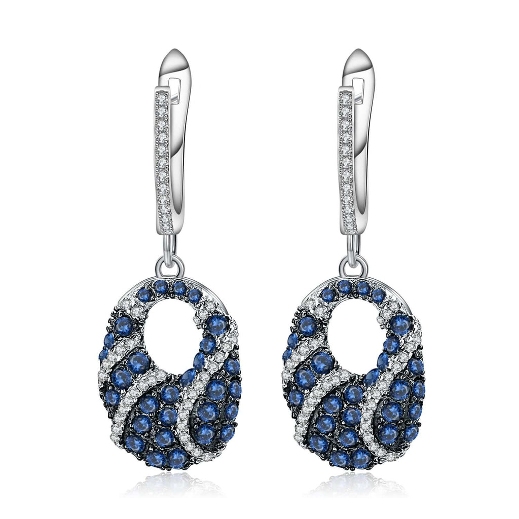 Women's Earring Sapphire Earring Sapphire unique Sterling Silver Earring Sapphire Earring promise Sapphire Earring SKU: 6142158-earrings-Planet Gemstones