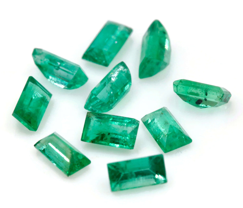 Emerald May Birthstone Zambian Emerald Baguette Emerald Gemstone 0.11cts 4x2mm Emerald Green Emerald Gemstone SKU:114599-Emerald-Planet Gemstones
