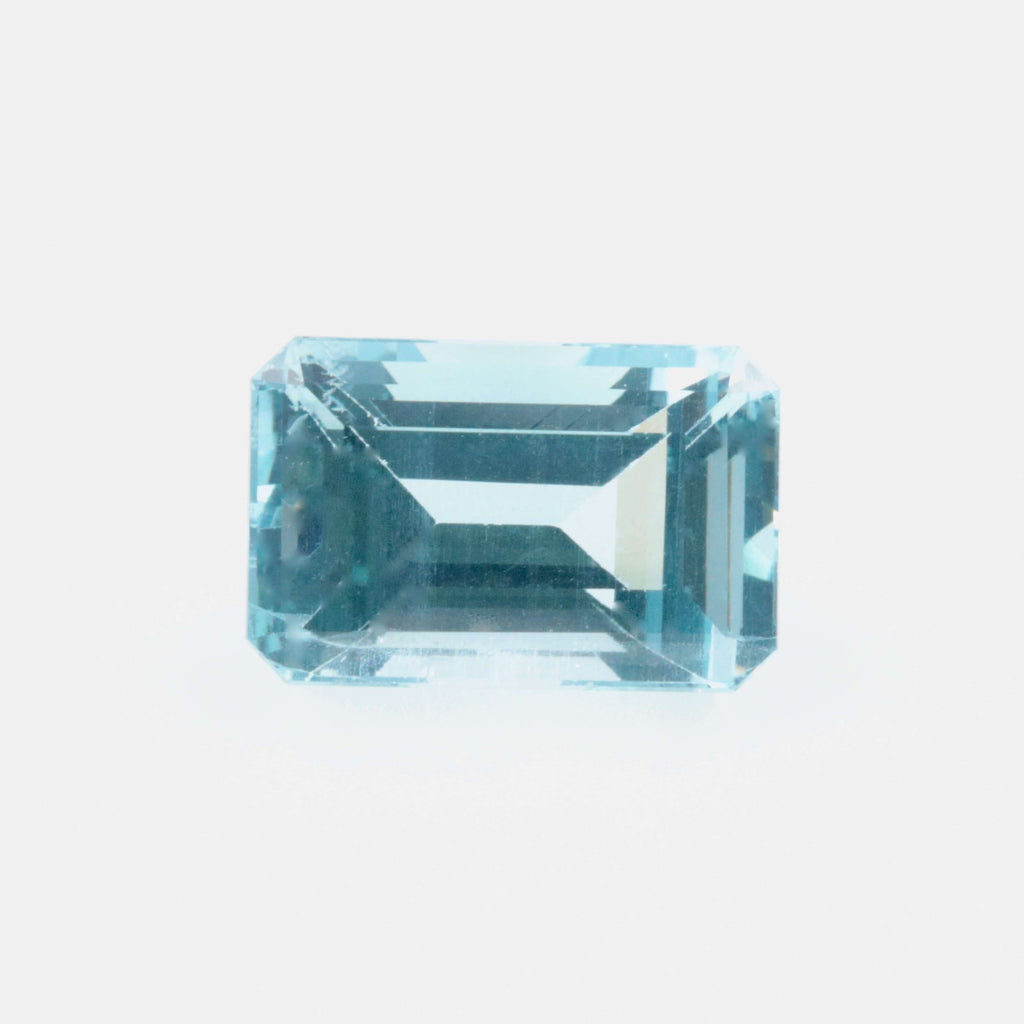 Natural Blue Aquamarine Faceted Gemstone Genuine Aquamarine Step Cut Gem March Birthstone Loose Stone 8.90 ct SKU 115558-Aquamarine-Planet Gemstones