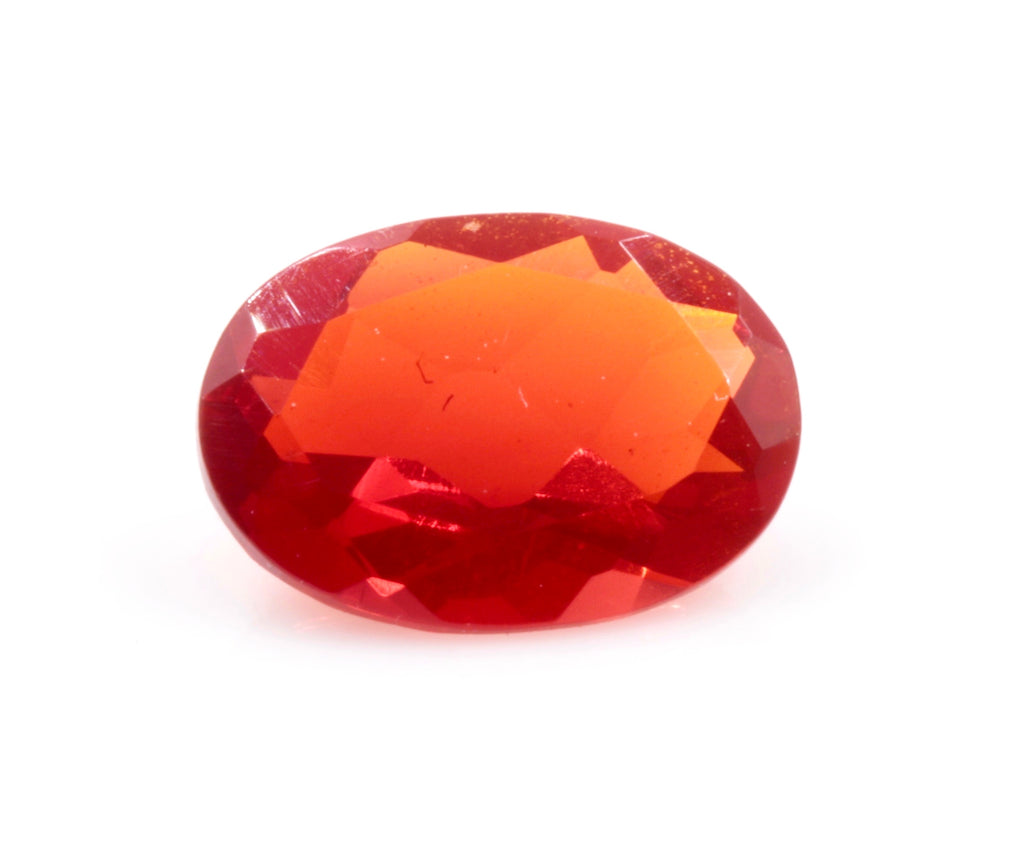 Natural Fire Opal Mexican Fire Opal October birthstone Fire Opal Gemstone Faceted Fire Opal OV 7X5mm Fire Opal Loose Stone SKU:114529-opal-Planet Gemstones