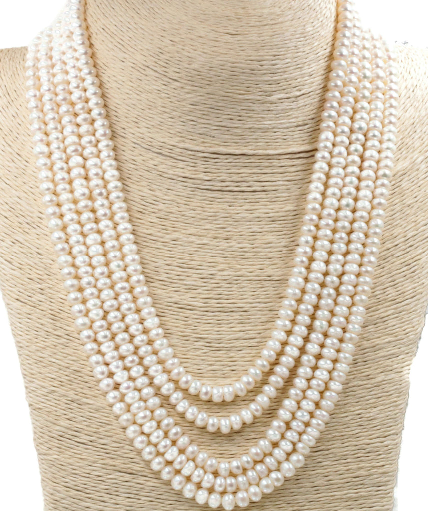 Fresh Water Pearls Real pearl necklace Cultured pearls Small pearl necklace Natural white pearl Freshwater Pearls Bulk Pearl SKU:6142475-Jewelry-Planet Gemstones