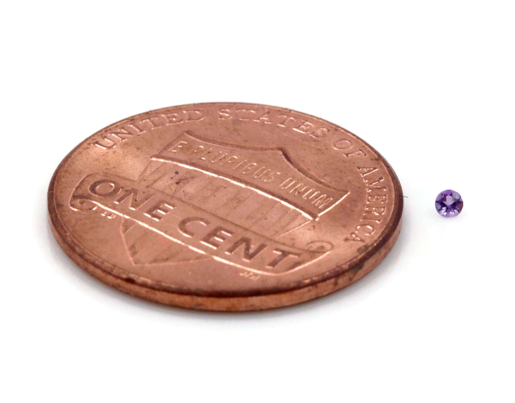 Natural Amethyst February Birthstone Amethyst gemstone Amethyst MELEE, Faceted Round 12PCS SET 1.5mm 0.20cts SKU:114646-AMETHYST-Planet Gemstones