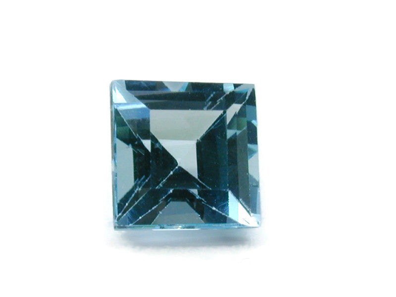 Natural Blue Topaz Gemstone Genuine Blue Topaz Faceted November Birthstone Blue Topaz Sky Blue Topaz Square 9.00mm 4.18cts SKU:114609-Blue Topaz-Planet Gemstones