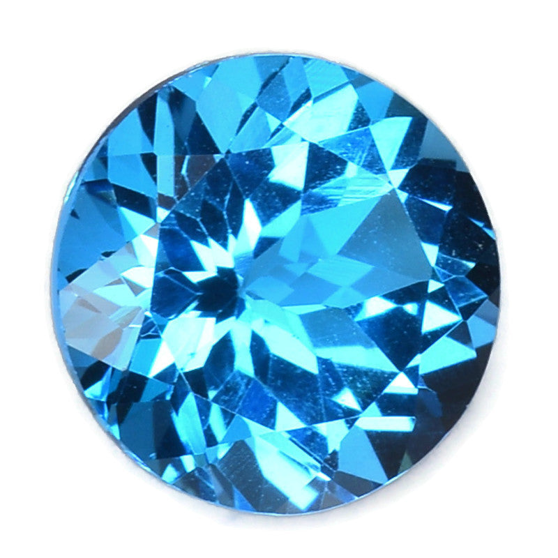 Topaz Round 9mm-Blue Topaz-Planet Gemstones