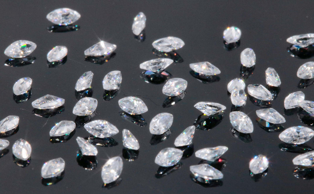 White Cubic Zirconia Marquise 50PCS-cubic zirconia-Planet Gemstones