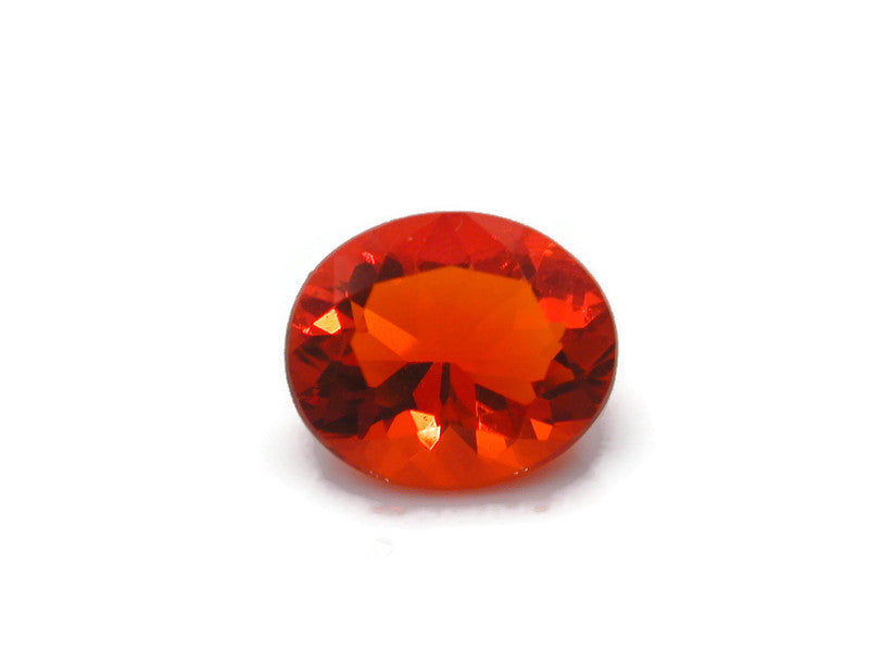 Natural Fire Opal Mexican Fire Opal October birthstone Fire Opal Gemstone Faceted Fire Opal Fire Loose Stone Oval 9x7 1.39 cts SKU:105209-opal-Planet Gemstones