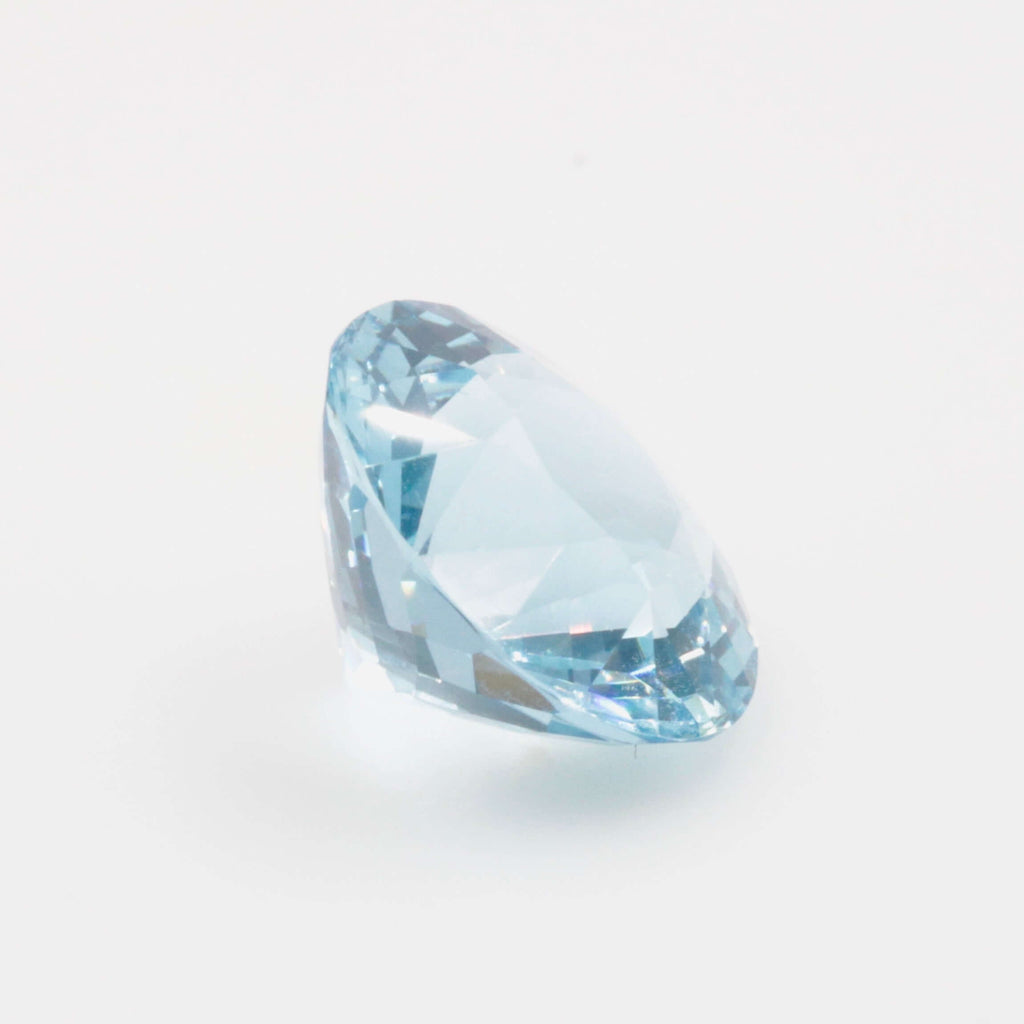 Natural Blue Aquamarine Faceted Gemstone Fine Round Cut Genuine Aquamarine March Birthstone Loose Round Aquamarine Stone 7.12 ct SKU 115564-Aquamarine-Planet Gemstones