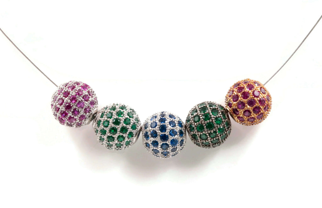 Micro pave beads in round shape
