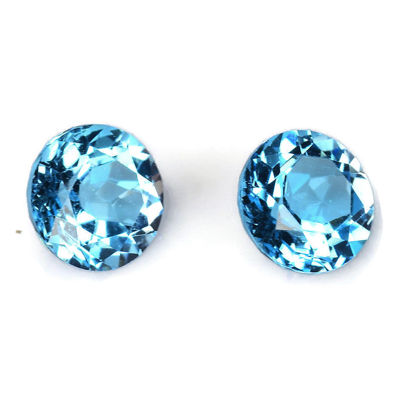 Natural Blue Topaz Gemstone Genuine Blue Topaz Faceted November Birthstone Blue Topaz Loose Blue Topaz 5mm 1.03cts SKU:114445-Blue Topaz-Planet Gemstones
