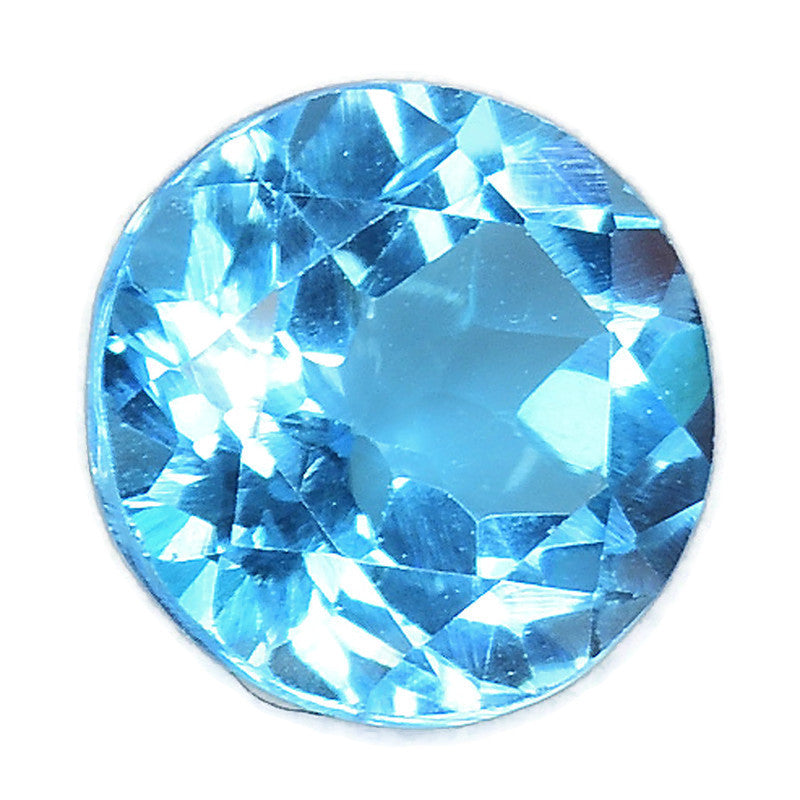Topaz Round 7mm-Blue Topaz-Planet Gemstones