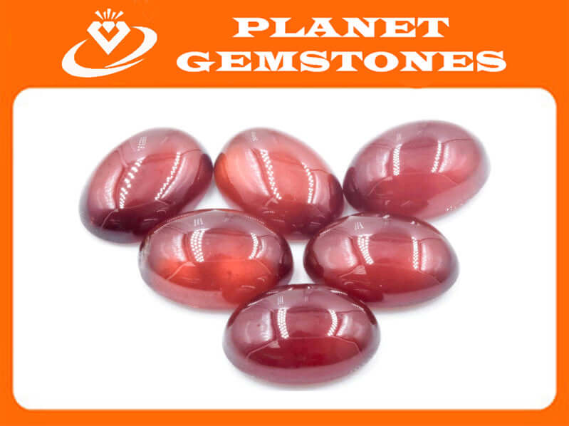 Hessonite Garnet Natural Hessonite Red Garnet Orange Garnet gemstone January Birthstone Hessonite Garnet OV 14x10mm Approx 7ct SKU:113209-Planet Gemstones