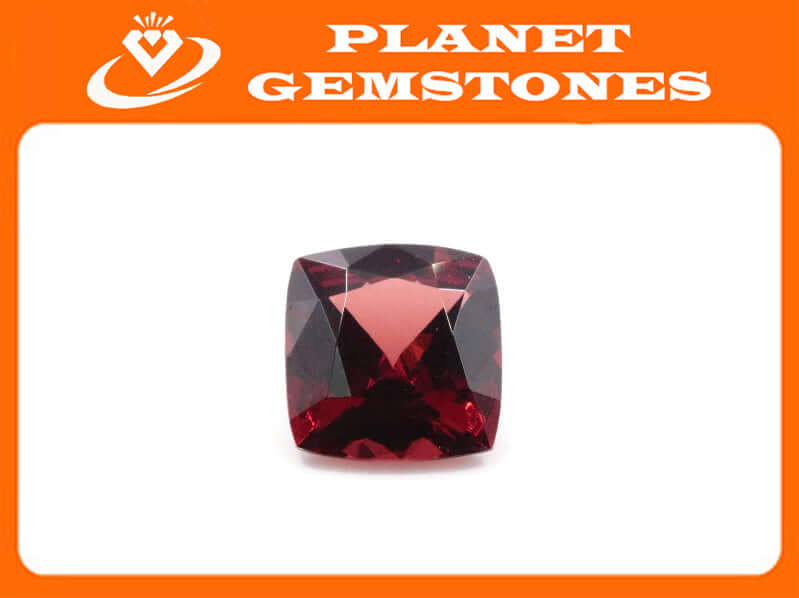Hessonite Garnet Natural Hessonite Orange Garnet gemstone January Birthstone Hessonite Garnet 9x8mm SQ Loose Stone SKU:00107606-Planet Gemstones