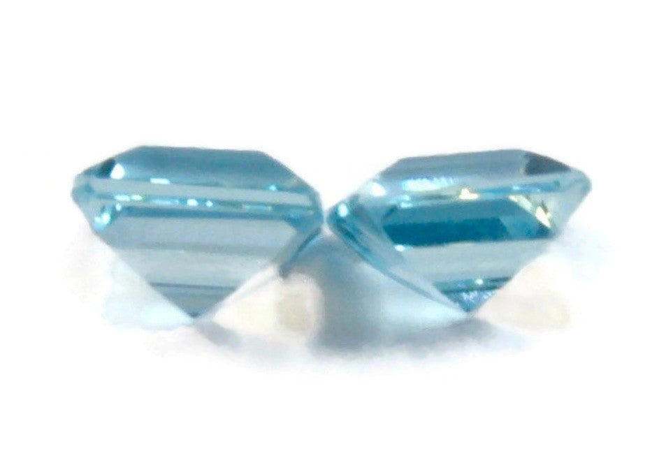 Natural Blue Topaz Gemstone Genuine Blue Topaz Faceted November Birthstone Blue Topaz Sky Blue Topaz Square 6.00mm 2.79cts SKU:114608-Blue Topaz-Planet Gemstones