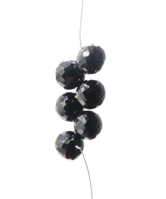 Black Spinel Onion Shape Beads-Spinel Beads-Planet Gemstones