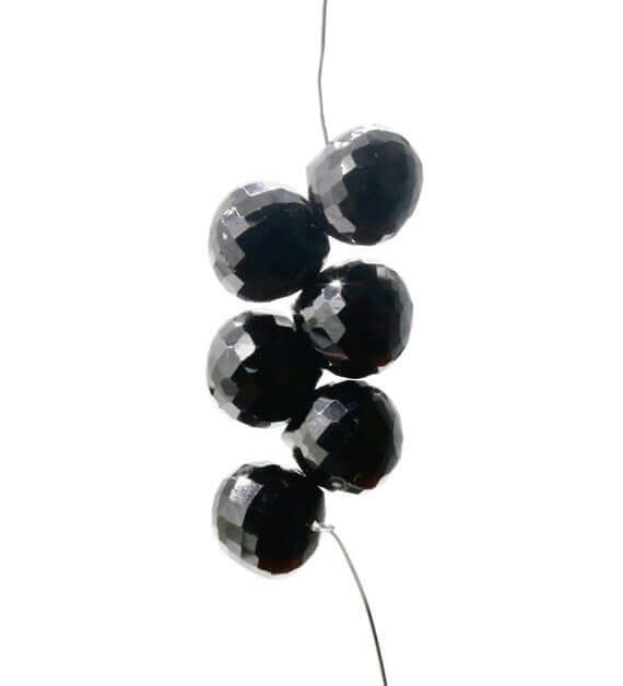 Black Spinel Onion Shape Beads-Spinel Beads-Planet Gemstones