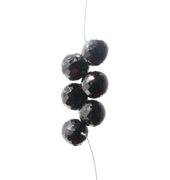 Black Spinel Onion Shape Beads-Spinel Beads-Planet Gemstones
