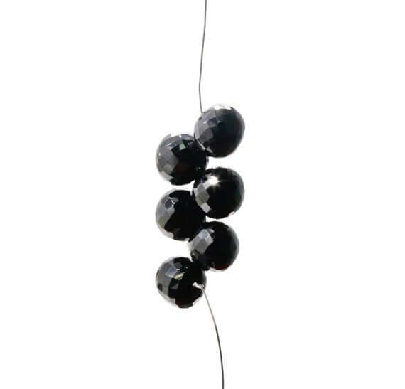 Black Spinel Onion Shape Beads-Spinel Beads-Planet Gemstones