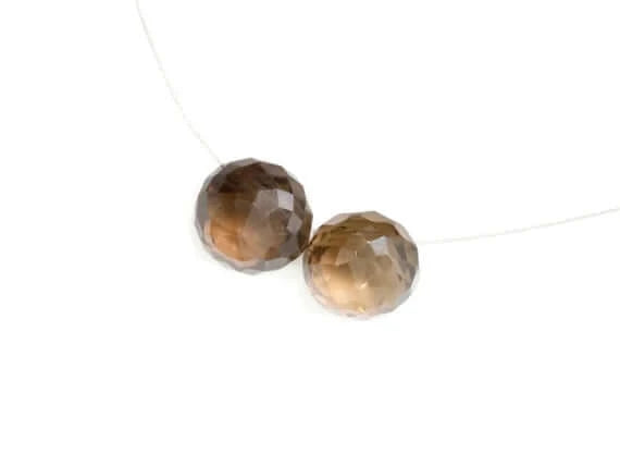 Smoky Quartz Onion Drop Beads-Smoky Topaz-Planet Gemstones