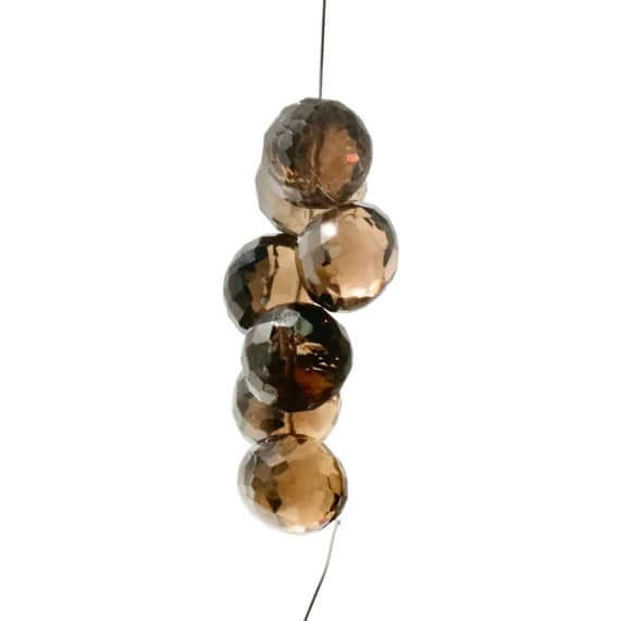 Smoky Quartz Onion Drop Beads-Smoky Topaz-Planet Gemstones