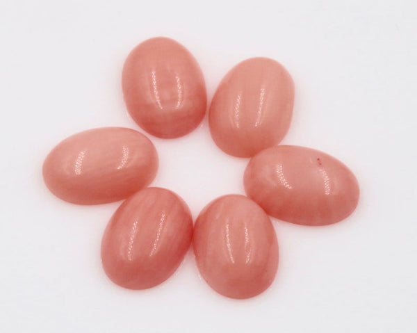 Salmon Coral Oval 6PCS