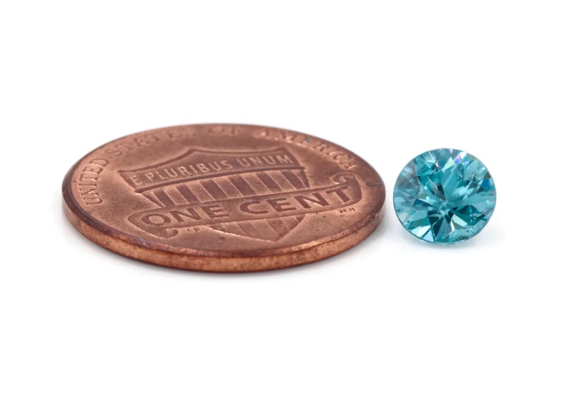 Blue Zircon 6mm-Planet Gemstones