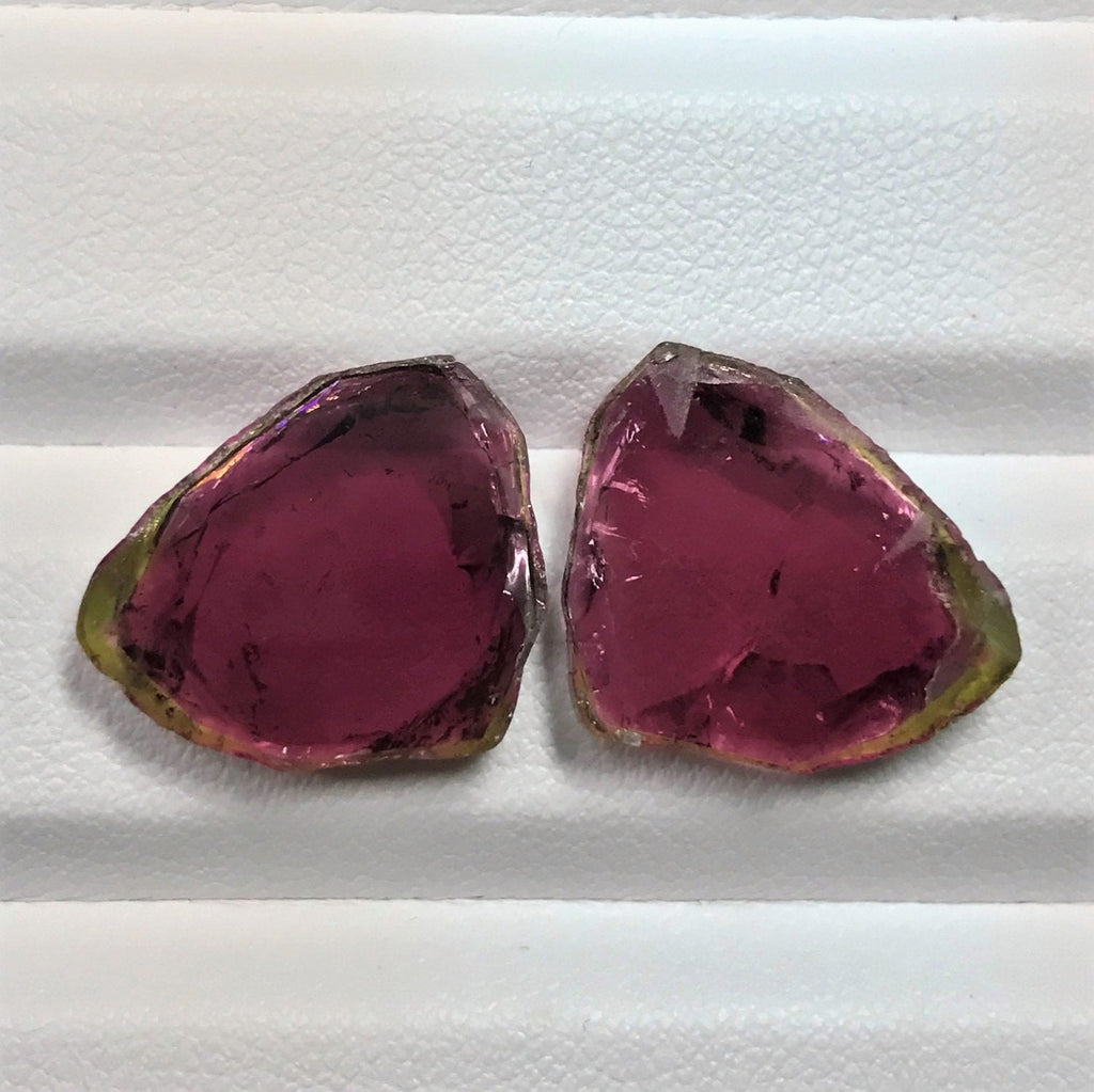 Watermelon Tourmaline Slice 17x14mm-Tourmaline-Planet Gemstones