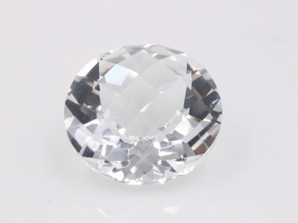 Natural Rock Crystal Quartz faceted quartz stone DIY Jewelry white quartz beads rock crystal checkerboard 15mm, 12mm, 10mm,-Planet Gemstones