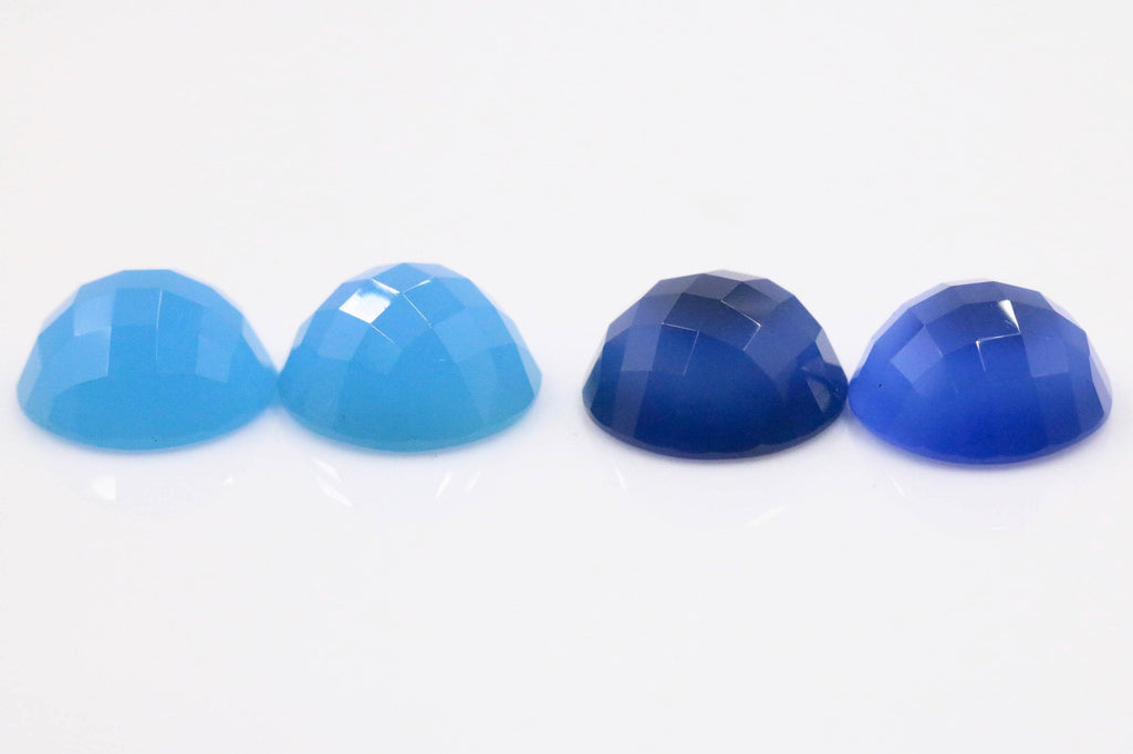 Multicolor Chalcedony Rose Cut 16mm-Planet Gemstones
