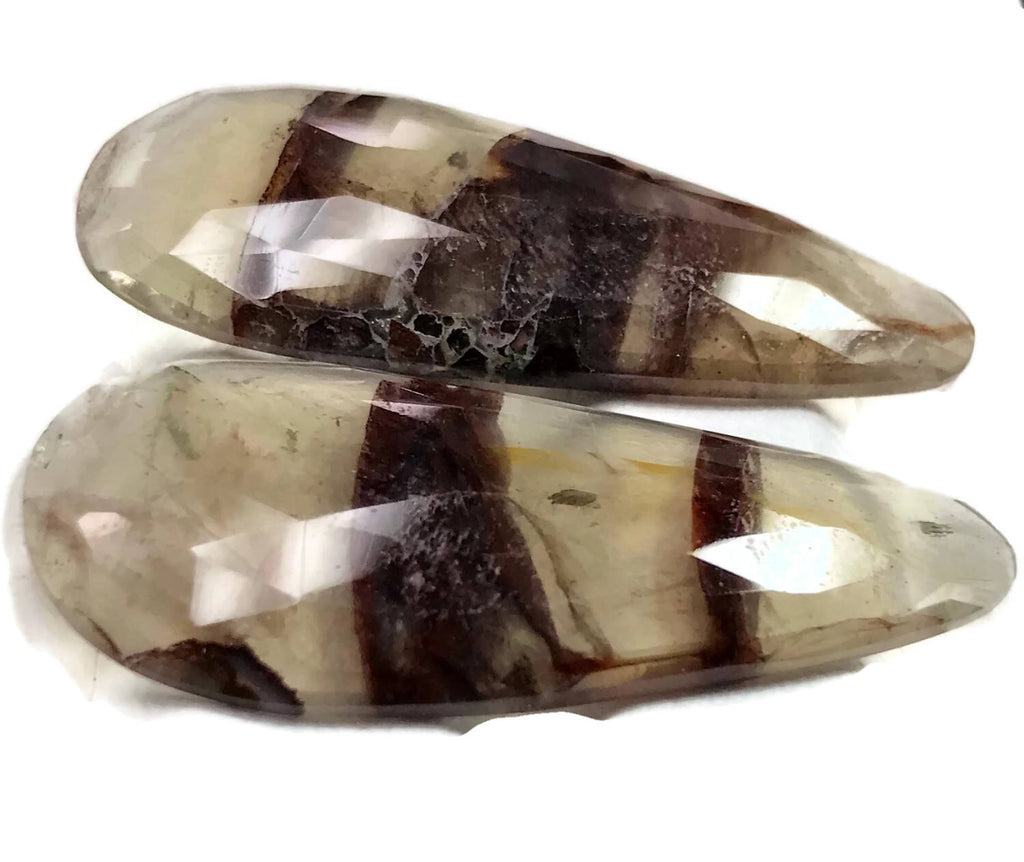 Natural Phantom Quartz Phantom Quartz Phantom Quartz rose cut Phantom Quartz cab DIY Jewelry Supply Supplies Landscape Quartz-Planet Gemstones
