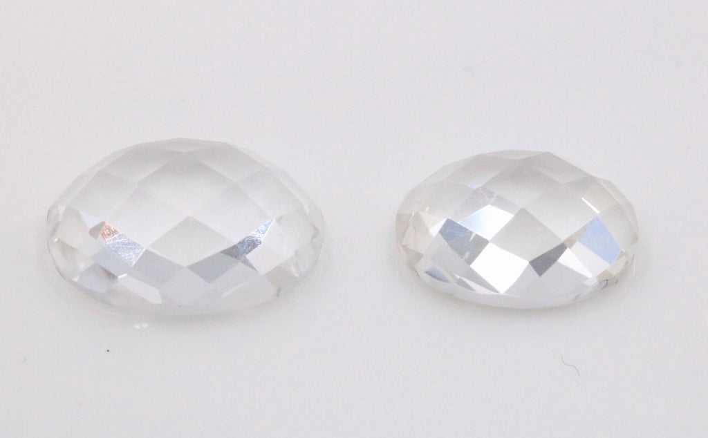 Natural Rock Crystal Quartz DIY Jewelry quartz stone white quartz beads rock crystal OV 18x13mm, 16x12mm DIY Jewelry Supplies-Planet Gemstones