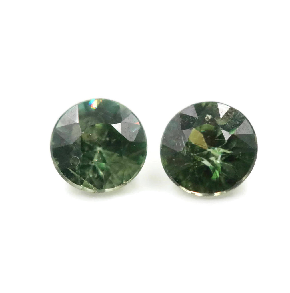 Natural Demantoid Garnet January Gemstone January Birthstone Green Garnet Demantoid Garnet Pair 5mm RD Loose Stone SKU:00105298-Planet Gemstones