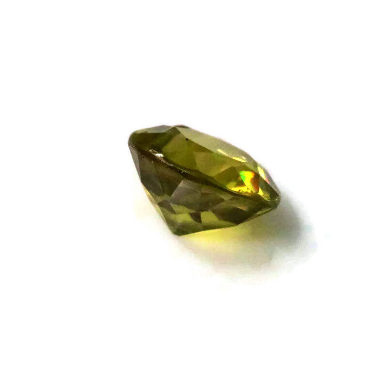 Natural Sphene Titanite Sphene Green Sphene Titanite Sphene Gemstone Green Titanite Faceted Sphene 7mm Round Sphene Loose Stone 1.50ct-Planet Gemstones