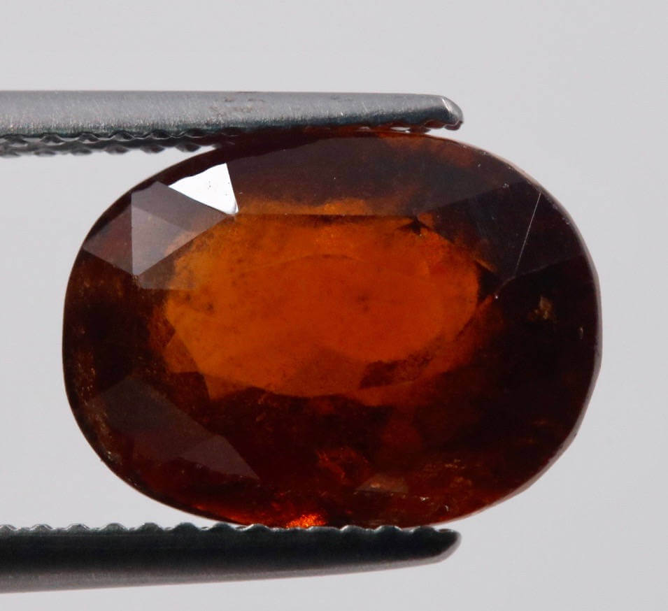 Hessonite Garnet Natural Hessonite Red Garnet Orange Garnet gemstone January Birthstone Hessonite Garnet OV 12x9mm SKU:00107593-Planet Gemstones