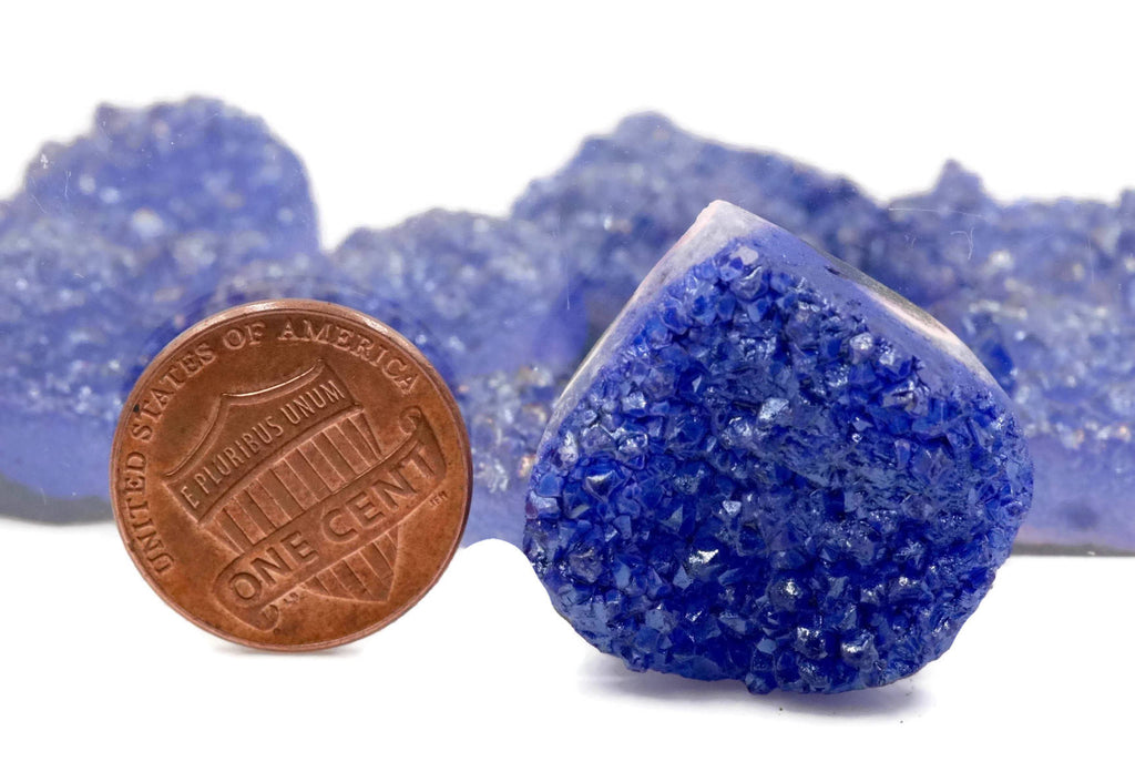 Natural Druzy Gemstone druzy stone loose gemstone druzy stone druzy cabochon Druzy Violet Blue Stone 22mm DIY Jewelry 7982-Planet Gemstones