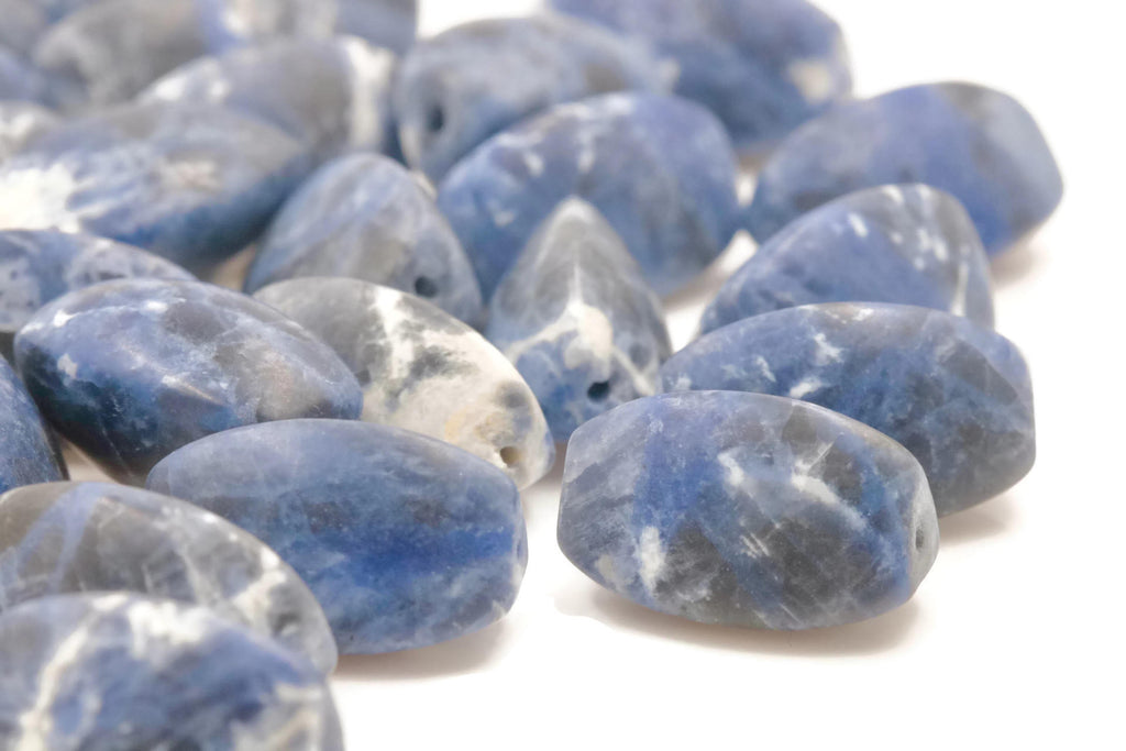 Sodalite beads 21x12mm-Planet Gemstones