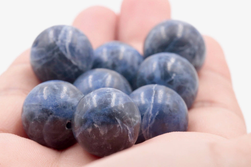 Sodalite beads 16mm-Planet Gemstones